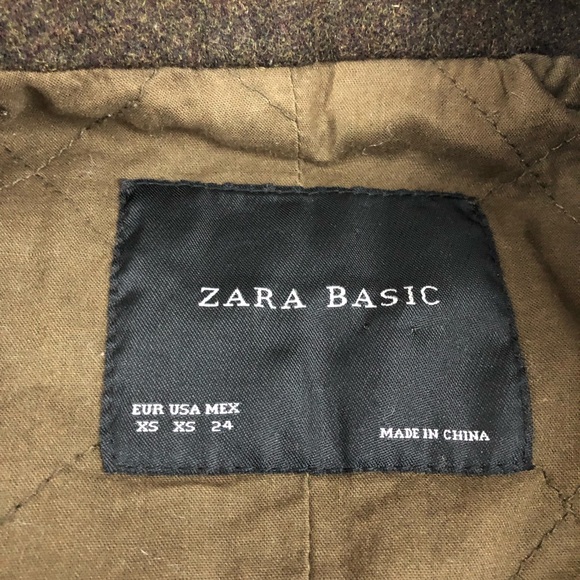 ZARA Brown Canvas Utility full zip Jacket XS - Picture 7 of 7
